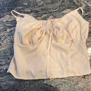 satin tank top light pink/beige